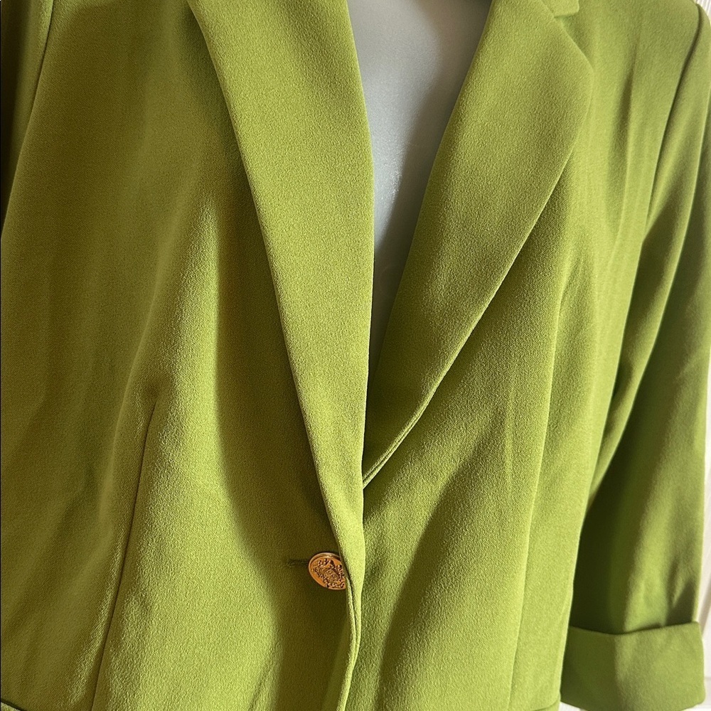 Soho Apparel Women’s Lime Green Chartreuse Blazer Jacket Small S NWT - Picture 6 of 8
